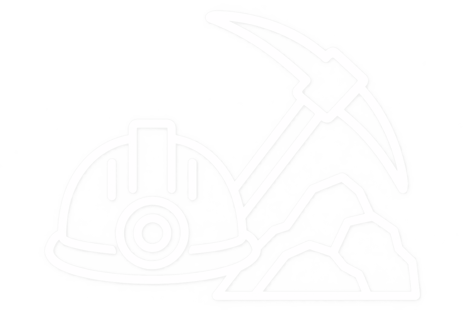 White line illustration of a belt conveyor system with a motor and raised conveyor section