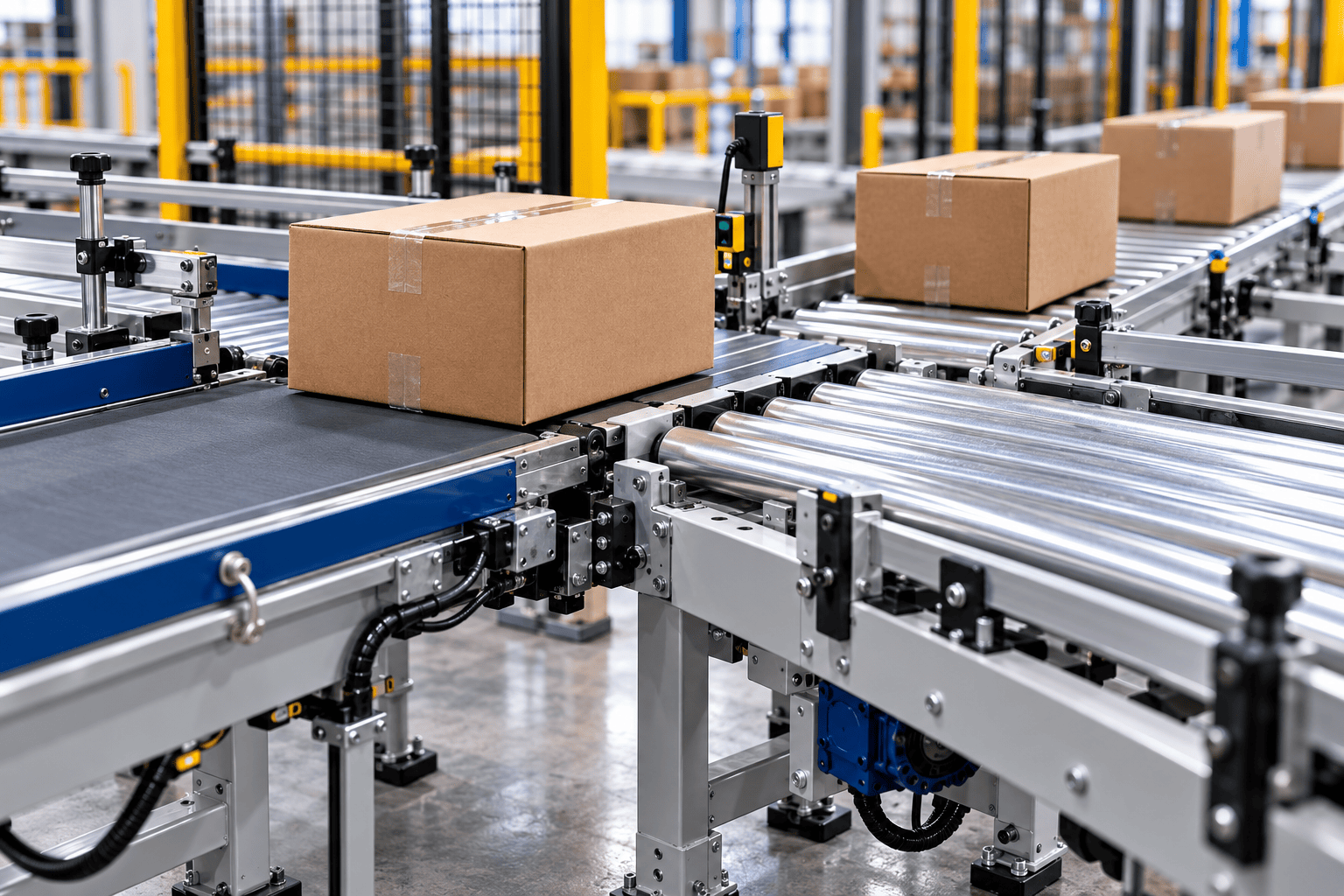 Automated conveyor box transfer