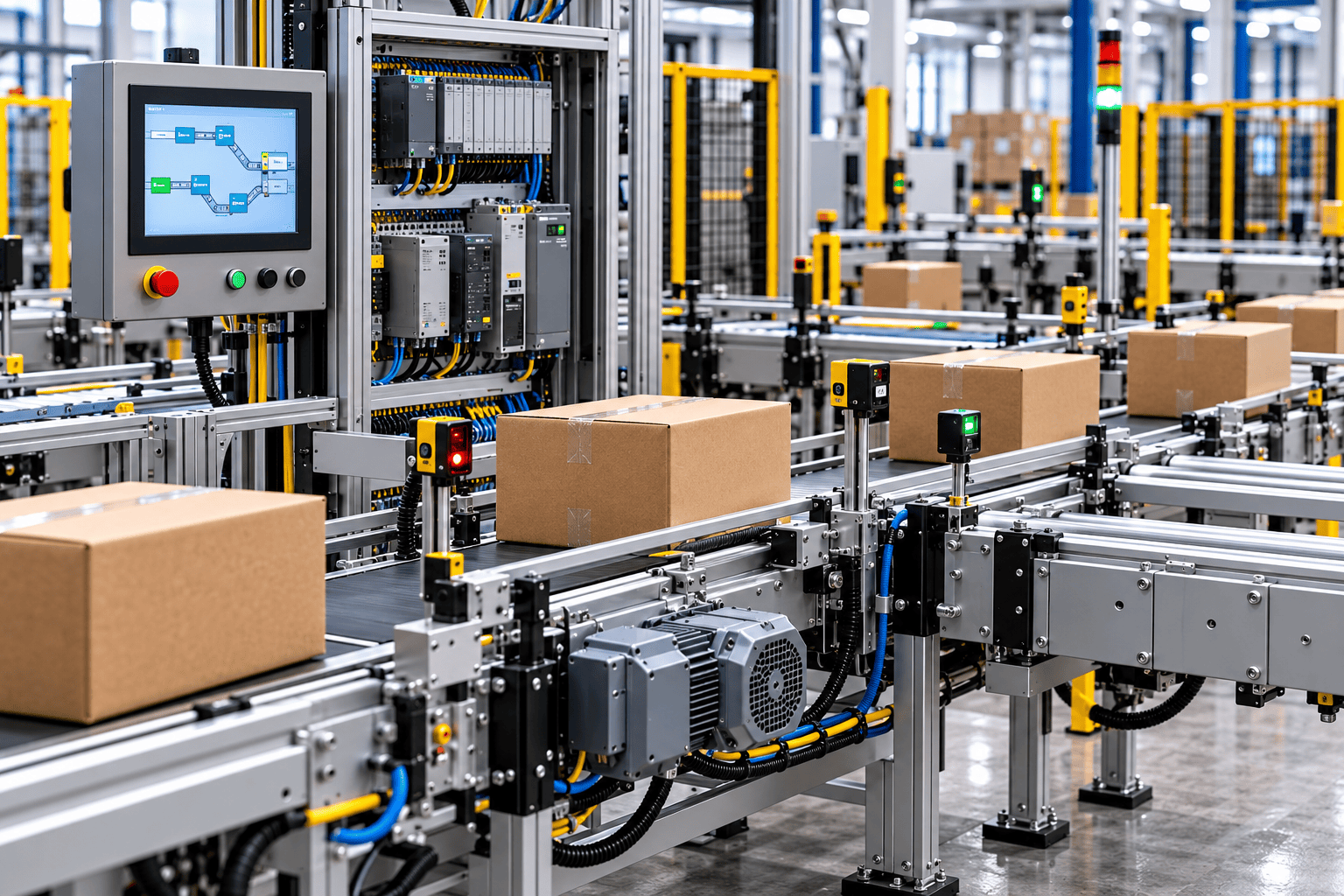 Automated conveyor packaging line