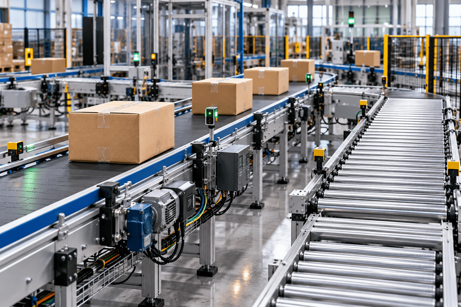Automated conveyor packaging line
