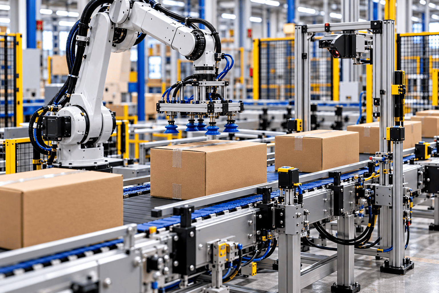Automated robotic packaging line